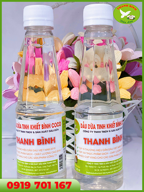 Dầu dừa tinh khiết - Dầu Dừa Thanh Bình - Công Ty TNHH Thương Mại Dịch Vụ Và Sản Xuất Dầu Dừa Thanh Bình